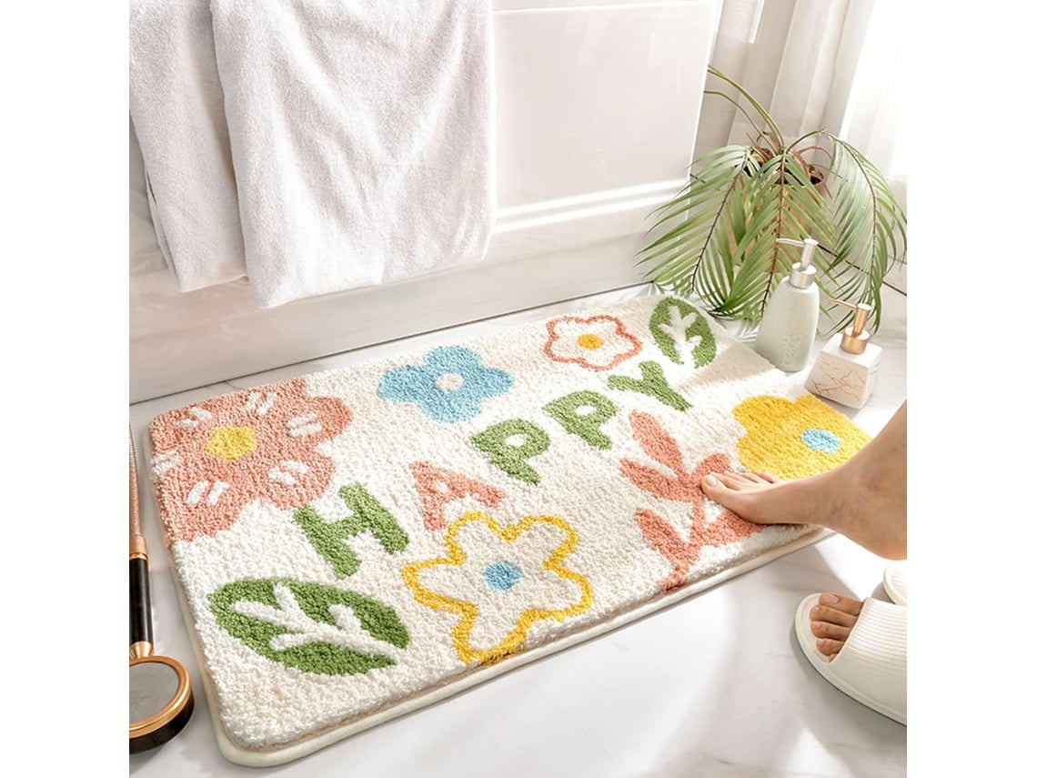 Alfombrilla De Baño - Absorbe Suavemente El Agua - Fibra Ultrafina - Antideslizante - Lavable Con Agua - (50x80 Cm)