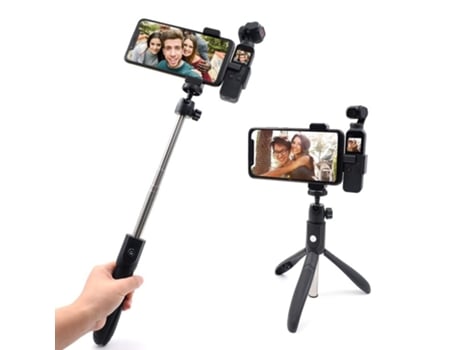 OSMO Pocket Selfie Stick Bluetooth Trípode extensible multifuncional con control remoto inalámbrico Selfie Stick para DJI OSMO Pocket como se muest...