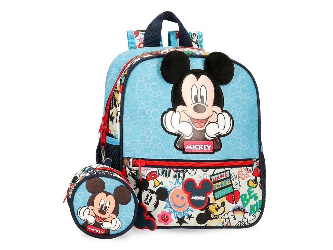 Mochila Escolar DISNEY (23 x 25 x 10 - Poliéster - Azul)