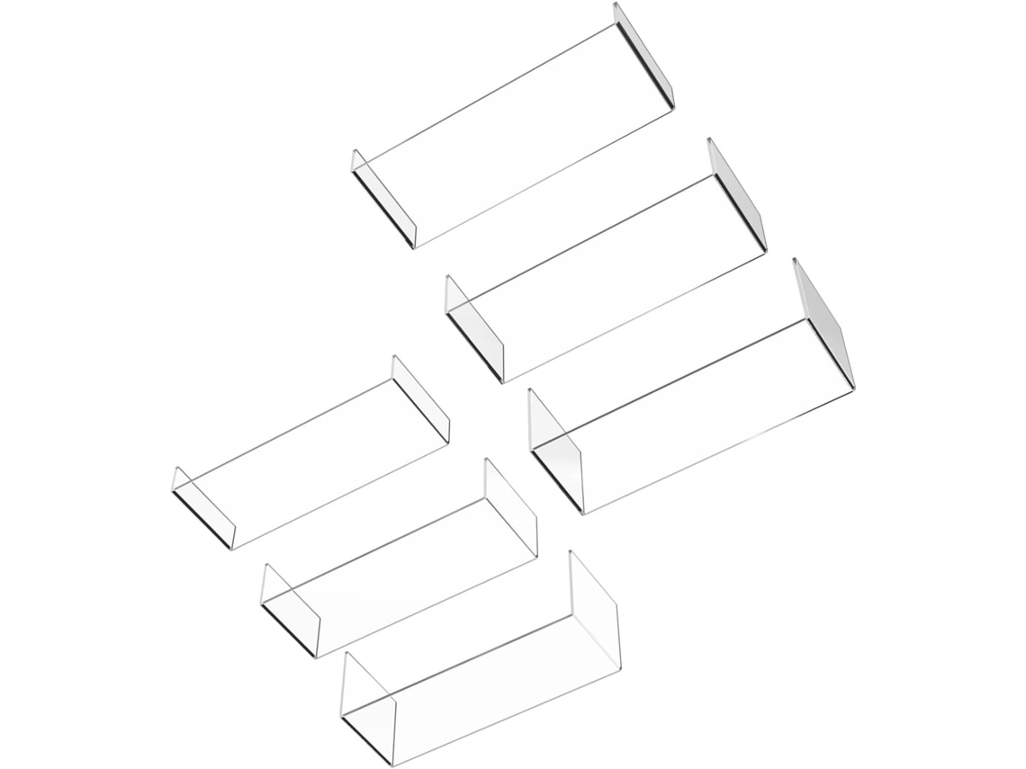 Soportes para pasteles de acrílico transparente, juego de 6, con bordes, ideales para exhibir pasteles y joyas.
