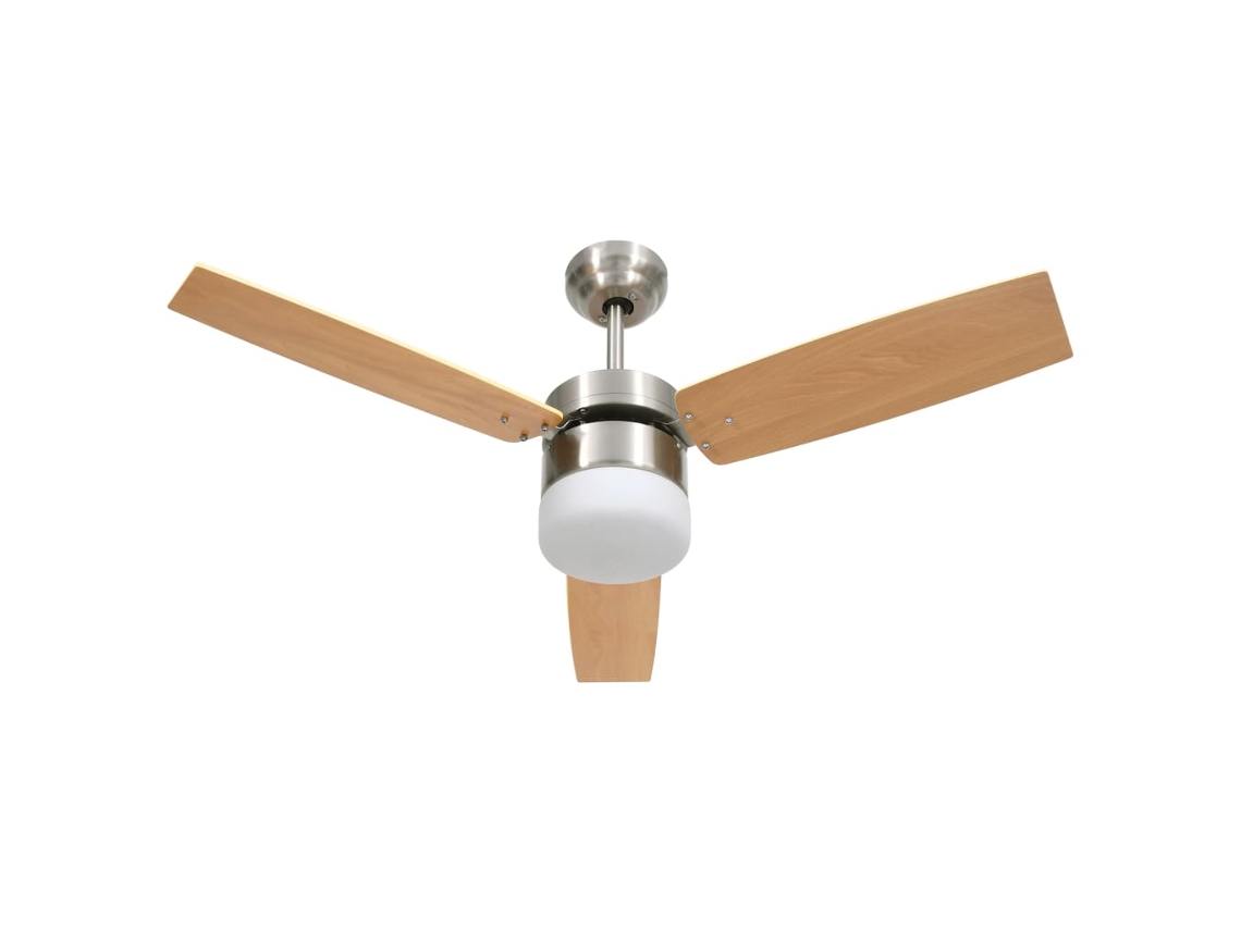 Ventilador de techo VIDAXL Marrón Cromo