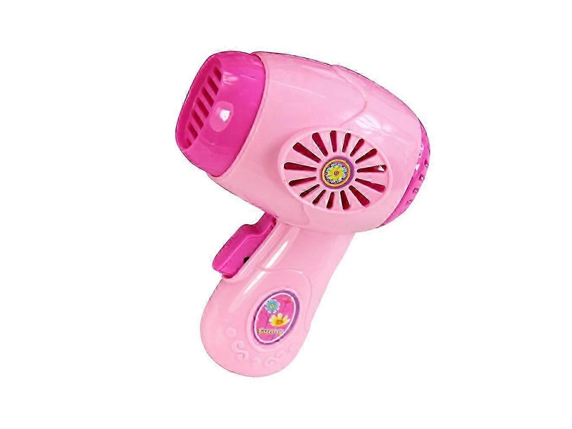 Secador de pelo de juguete infantil, simulando un secador eléctrico para niños y niñas, rosa, 1 unidad. Nostalgia88