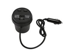 Inversor Para Coche De 150 W, Convertidor De Cc De 12 V/24 V A Ca De 110 V/220 V Con Puertos De Carga Rápida Qc3.0.