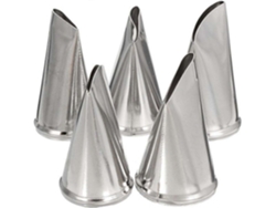Conjunto De 5 Picos De Decoración Para Pasteles, Acero Inoxidable 304, Reutilizables, Antideslizantes, Lavavajillas Seguros