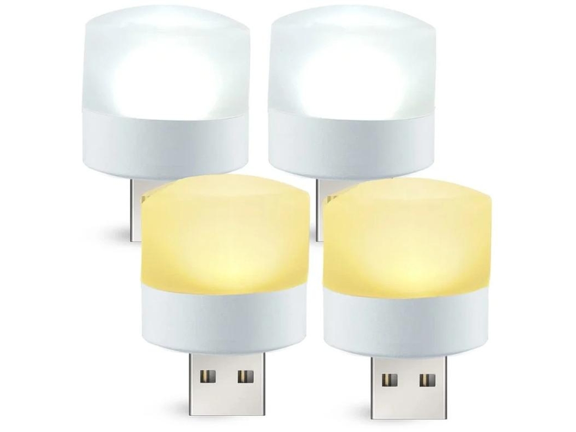 Mini Lámparas Usb Redondas Blanco Cálido Luces Led Blancas Frías Para Uso Doméstico Camping Interior Del Coche Dc 5v Blanco Yizhood
