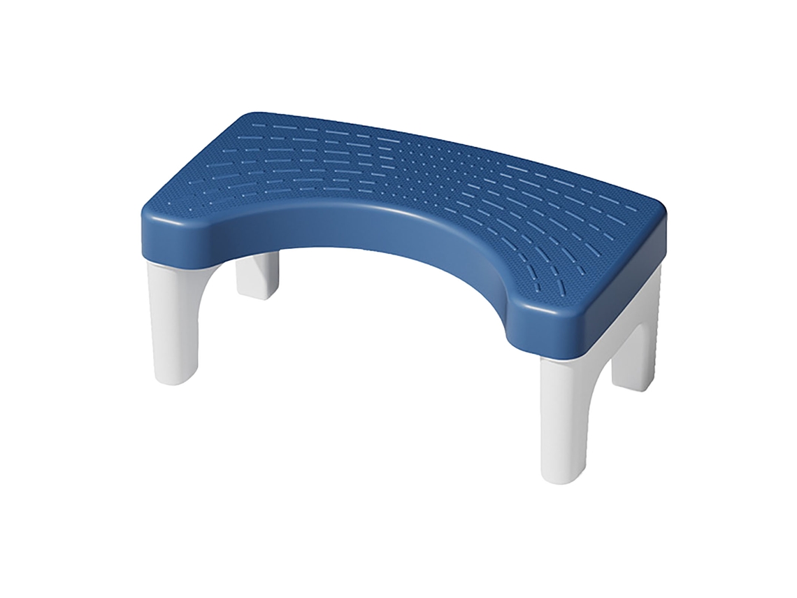 Taburete de baño para hacer caca en cuclillas, grueso, portátil, antideslizante, para niños y adultos, azul marino