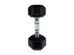 Mancuerna Hexagonal 8kg – About Fit – Musculación, Entrenamiento Funcional, Goma Antideslizante – Negro