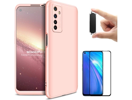 Carcasa, Protector y Soporte Realme 6 Slim armor 360º Rosa