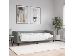 Sofá Cama Con Colchón Tela Gris Claro 80x200 Cm