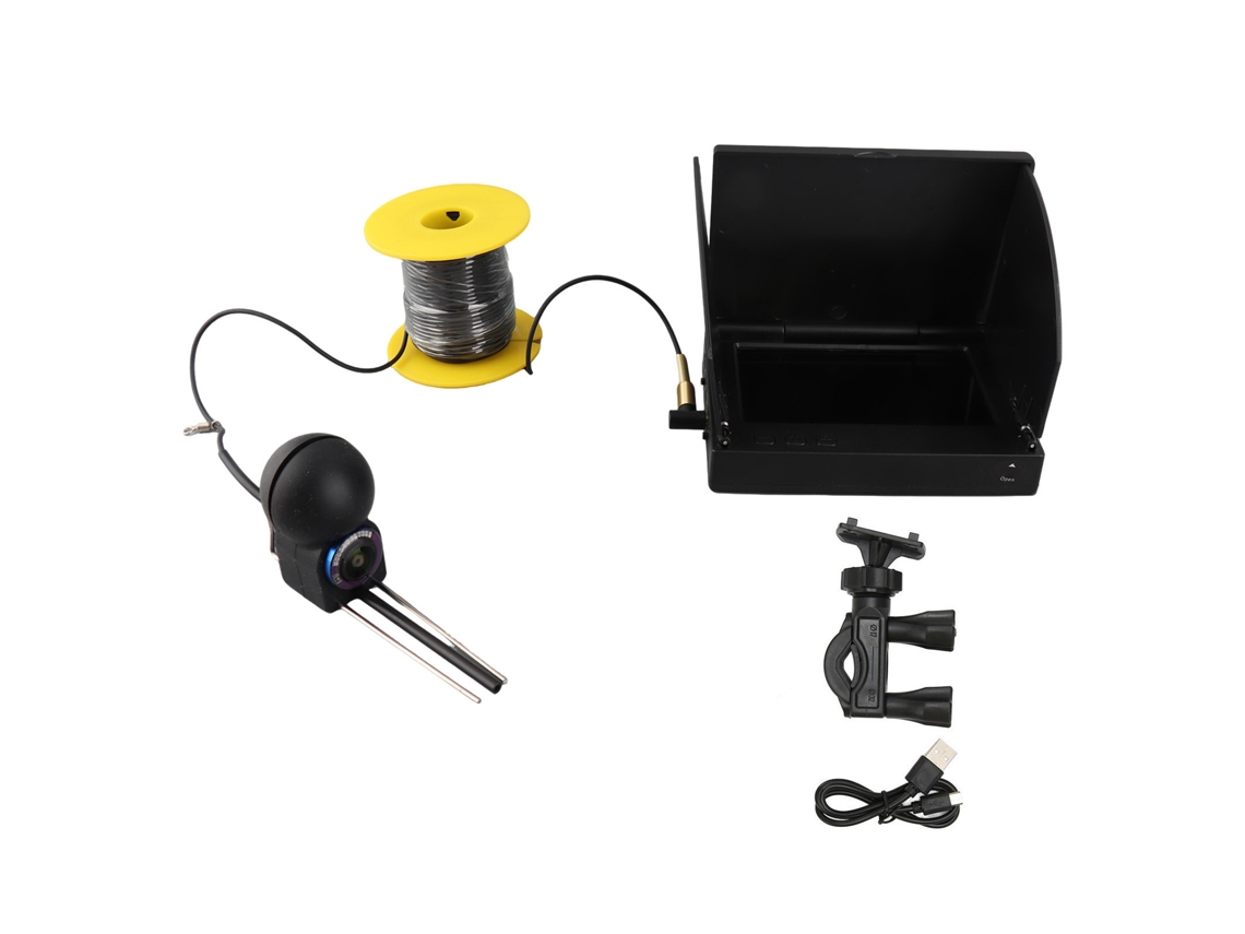 Cámara De Pesca Subacuática Hd Tn De 4,3 Pulgadas Con Clasificación Ip68, 12 Luces Y Detector De Peces.