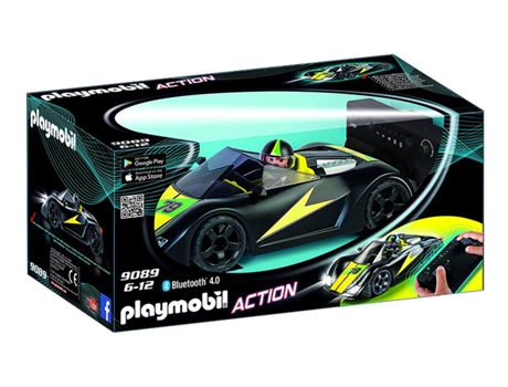 Coche Teledirigido PLAYMOBIL 9089 RC Turbo Racer (Negro - 10x6cm - Edad Mínima: 6)