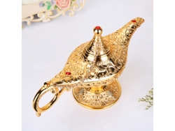 Lámpara De Aladino (oro) De Peltre, Estilo Europeo Antiguo, Artesanal.