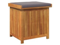 Caja de cojines para exterior, madera maciza de acacia, EXCLUSIVA DE LA CASA