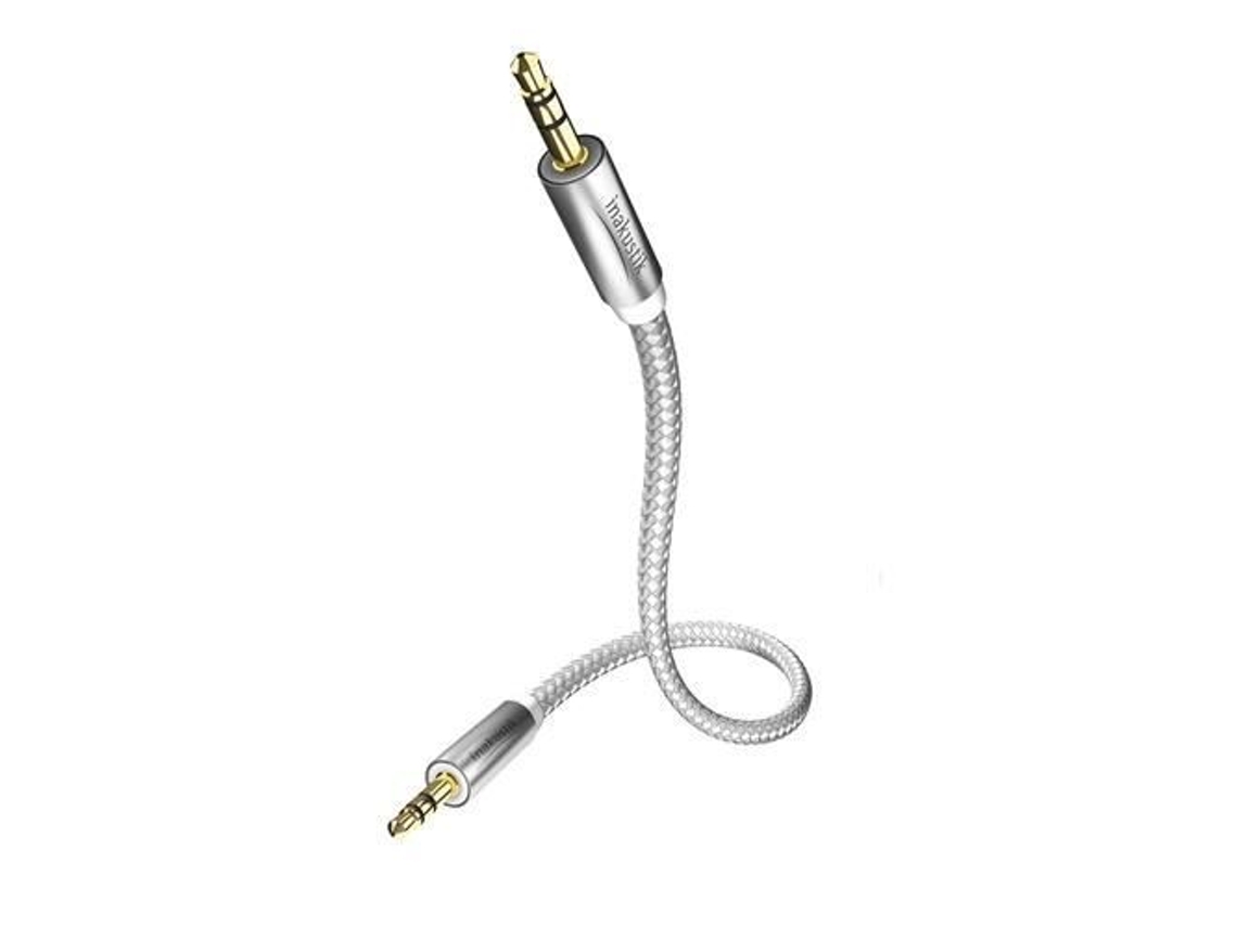 Cable Audio Premium II Blanco 1,5 m Doble Blindaje Conector Jack Macho 3,5 mm INAKUSTIK