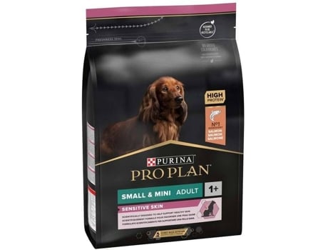 Pienso para Perros PURINA Pro Plan Small & Mini Sensitive Skin (3Kg - Seco - Razas Pequeñas - Adulto - Sabor: Salmón)