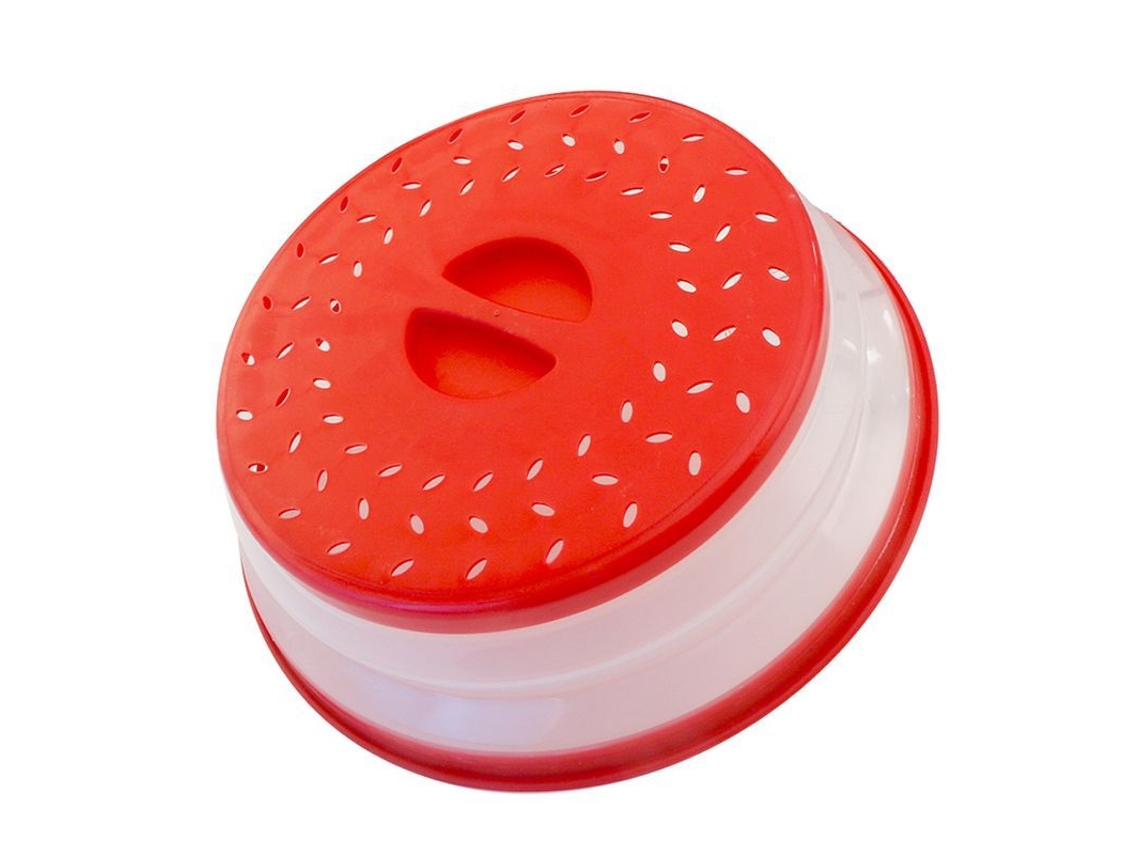 2026-tapa Para Platos De Microondas Plegable 10.5 Pulgadas, Antiderrame, Ventilada, Sin Bpa, No Tóxica, Roja, 2 Piezas