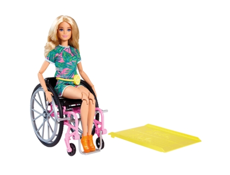 BARBIE Fashionista Loira em Cadeira de Rodas (Edad Mínima: 3 Años - 21,5 x 10 x 29,5 cm)