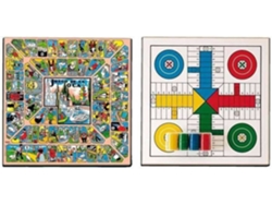 Tablero DISFRAZZES Parchis 4 y Oca de Madera con Accesorios (33 x 33 cm)