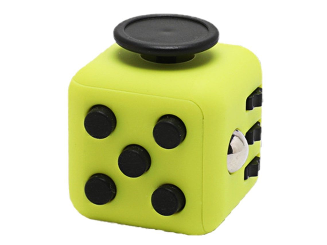 Dados Portátiles Antiestrés Para Adultos, Juguete Antiestrés, Verde Fluorescente Y Negro.