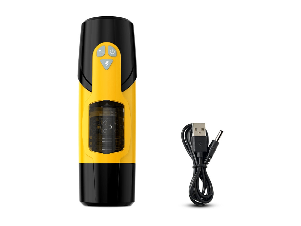 Masturbador Masculino Automtico, Copa Mastubator De Rotacin Telescpica (amarillo)