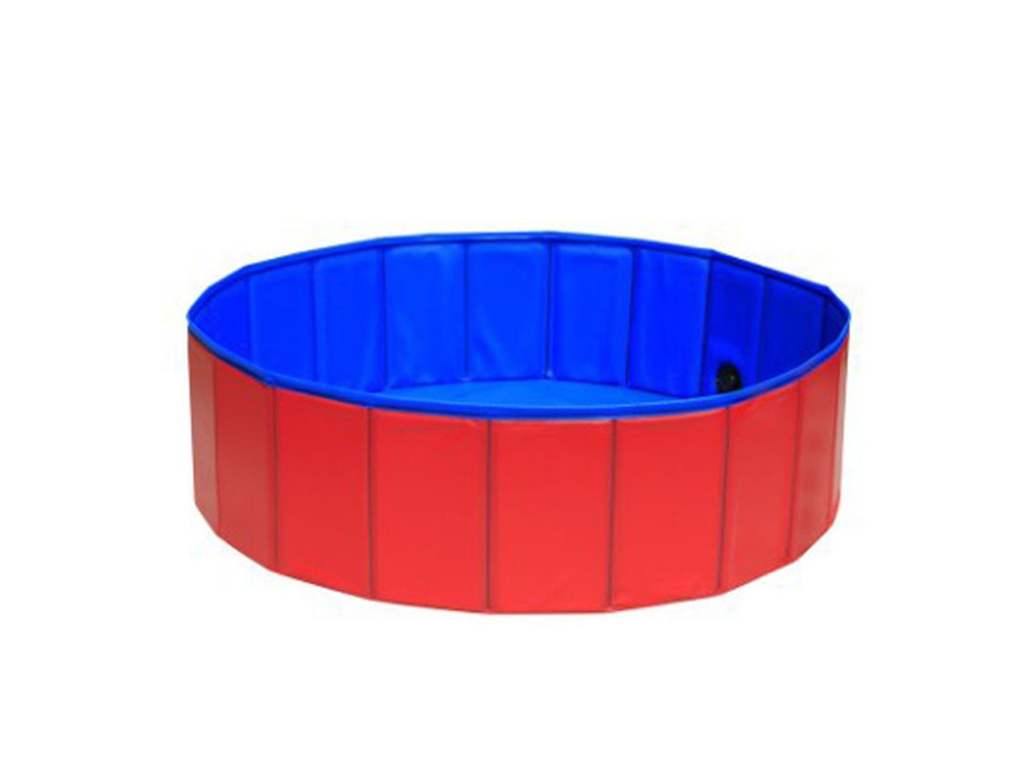 Piscina Plegable Portátil para Perros y Niños PVC Grueso Color Rojo