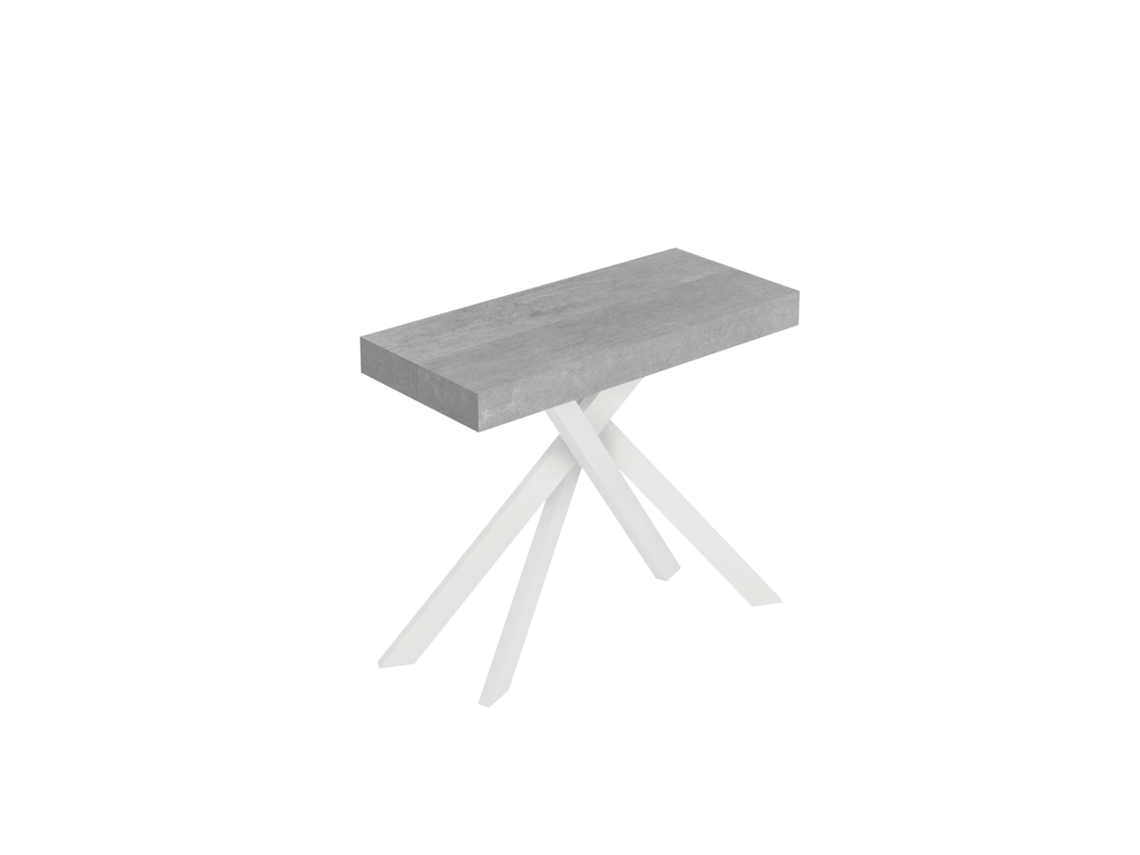 Consola extensible 90x40/300 cm Saki Premium patas hormigón blanco ITAMOBY