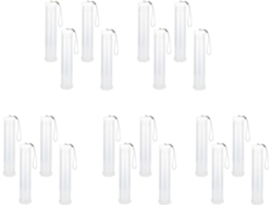 Juego De 20 Estuches De Plástico Expandibles Para Brochas, Tubo Portabrochas Largo Y Transparente