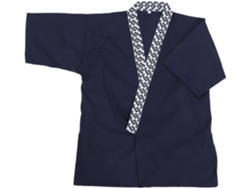 Kimono De Chef Japonés, Azul, Manga Corta, Talla L, Para Uniforme De Restaurante De Sushi.