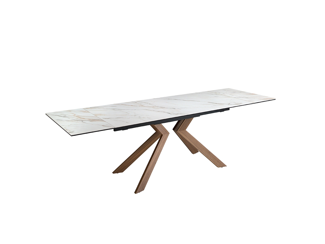 Mesa comedor extensible rectangular mármol porcelánico ANGEL CERDA 180/220/260 x 90 x 76