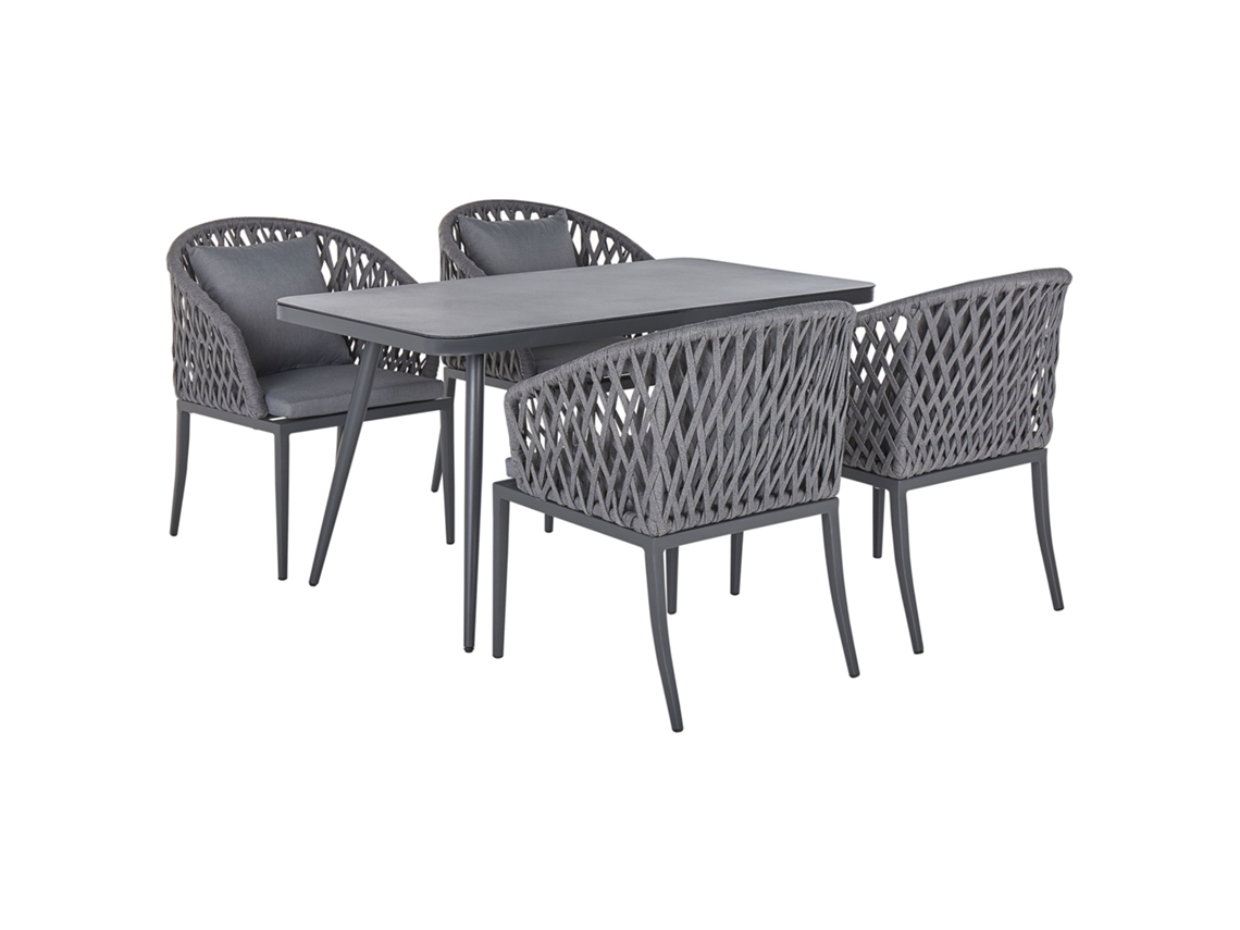 Conjunto de Jardín Lipari 268737 (Gris - Aluminio -80 / 62x140 / 56x75 / 89 cm)