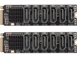 Tarjeta Elevadora Pci-e Nvme A Sata3.0 Pcie De 6 Gbps (2 Puertos M.2 Mkey)