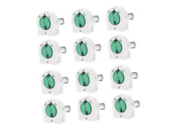 Juego de 12 portalámparas para lámparas fluorescentes sin derivación, de porcelana blanca, duraderos y con iluminación. SFUSHOS