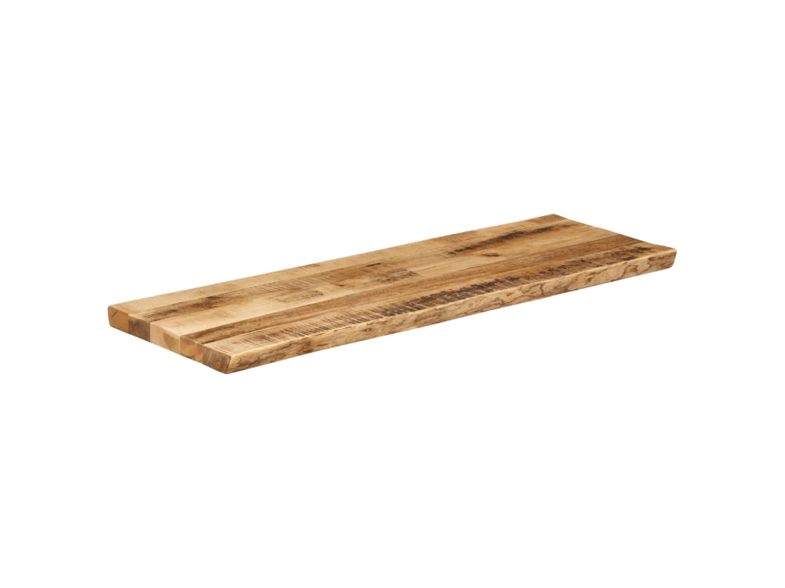 Tablero De Mesa | Superficie De Mesa | Tablero De Escritorio Borde Natural Madera Maciza Mango 120x40x3,8 Cm Wsd81795