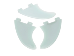 3 Piezas Aletas De Remplacement Para Tabla De Surf/paddle Board En Pvc Translúcido Accesorio Deportivo