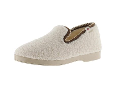Chanclas de Mujer VICTORIA Casa Cómodas Borreguito Beige (39)