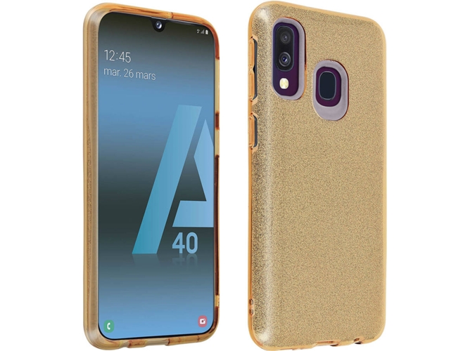 Carcasa Samsung Galaxy A40 AVIZAR Purpurina Dorado