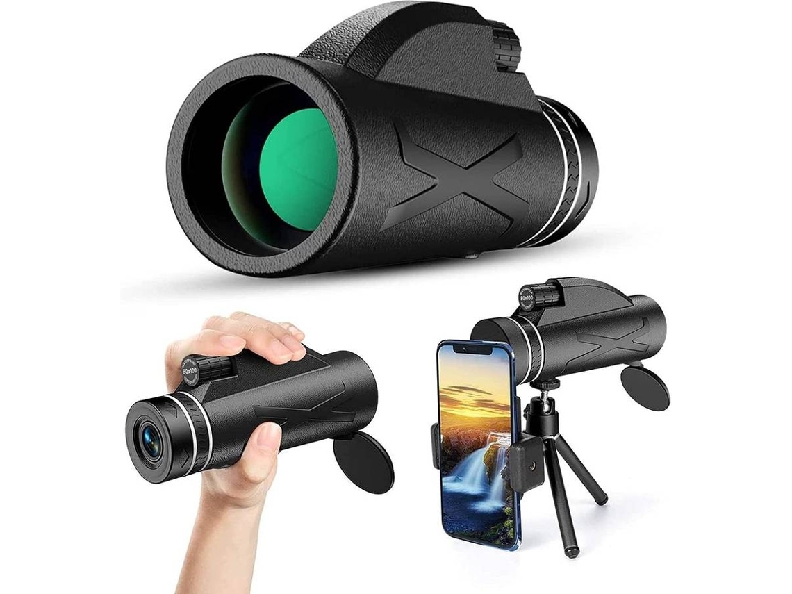 Telescopio Monocular ENZONS 10X42 Adulto Hd High Power s Zoom Observación de aves a prueba de agua - Negro