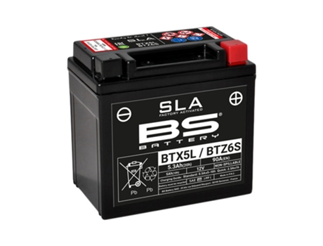 Batería de moto BS Battery SLA BTZ6S / BTX5L - C (10H-R) - C (20H-R)