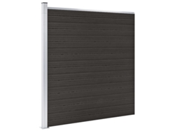 Panel de valla WPC 175x186 cm negro Wsd955946 Lovely Home