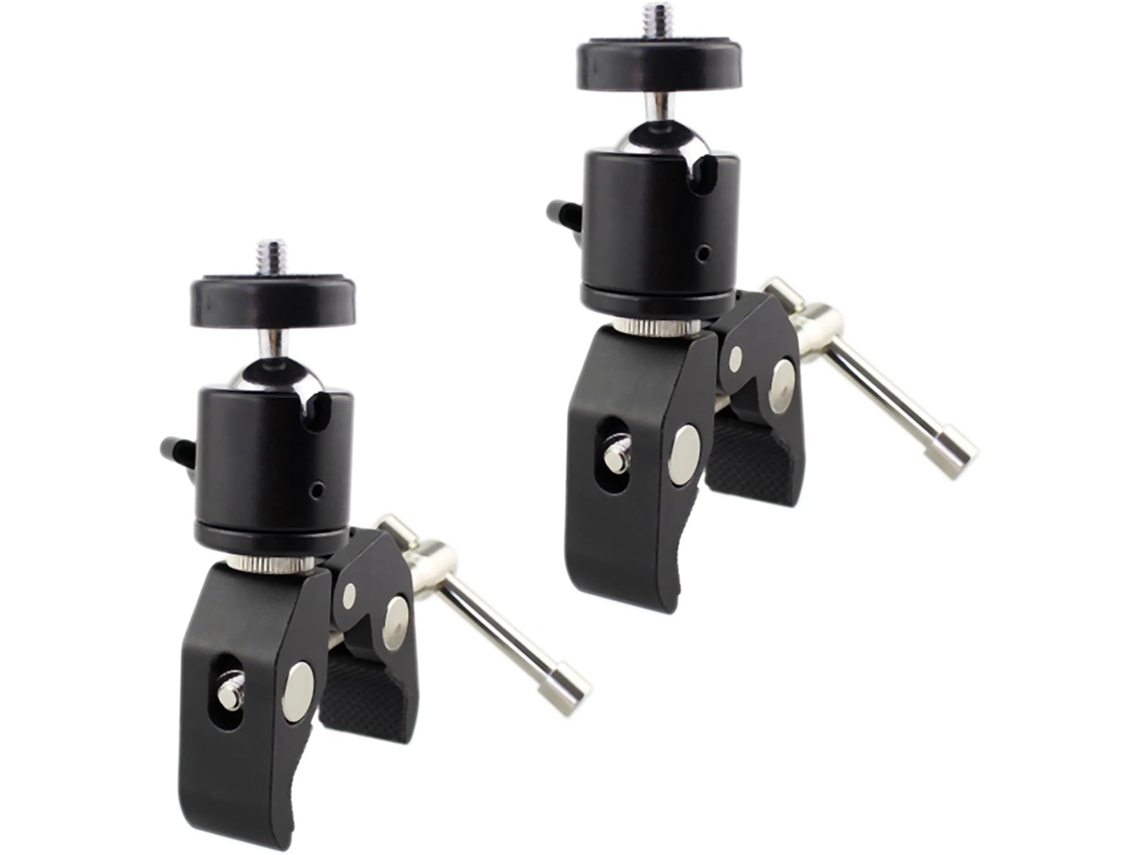 2x Cabezal De Bola Dslr Montaje De Zapata Abrazadera De Cámara 1/4 Pulgada -20 Adaptador De Trípode Caliente Y Frío Súper