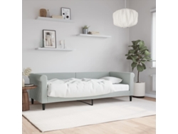 Sofá Cama Con Colchón Terciopelo Gris Claro 80x200 Cm