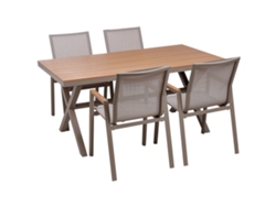Conjunto de comedor Metal Gris BELIANI Tiano