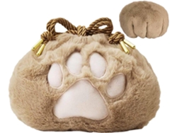 Sac En Peluche Avec Cordon De Serrage, Trousse Maquillage Pour Pattes Chat | Organisateur Rangement