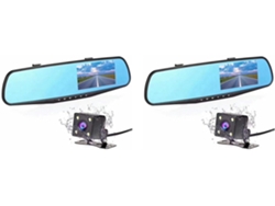 Paquete De 2 Cámaras De Salpicadero Para Coche De 4,3 Pulgadas Con Grabadora De Conducción Hd 1080p