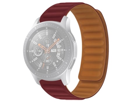 Correa de Silicona 20mm magnético para Samsung Galaxy Watch4 40mm/44mm/Garmin Venu 2 Plus - vino tinto