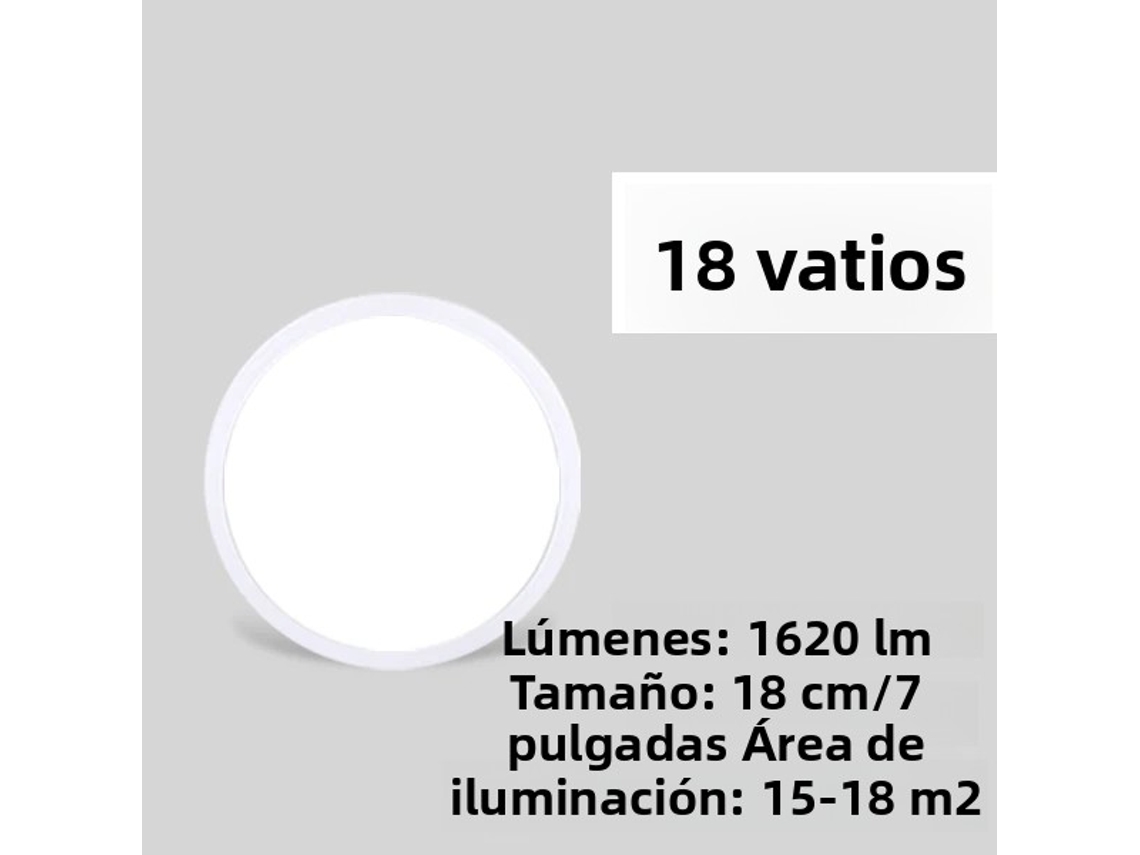 Panel decorativo LED ultrafino de 2,2 cm para montaje en techo, económico y sin parpadeos. MDUG (18 W, blanco frío).