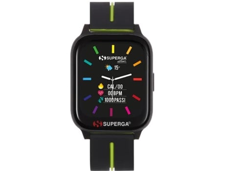 SUPERGA Smartwatch Sw-Stc019 Caja de Aluminio Negra