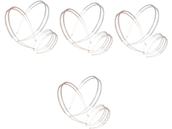 Conjunto De 16 Tiaras Com Strass Em Fileira Dupla Para Mulheres, Acessórios De Cabelo Deslumbrantes.