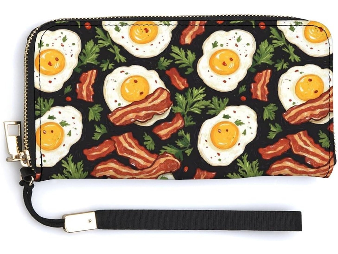 Bolso Cuero Con Cremallera Para Mujer Diseño Estampado