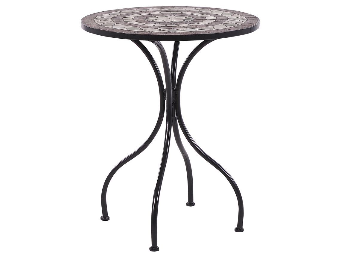 Mesa de jardín BELIANI Cariati de Hierro Negro 60x60x73